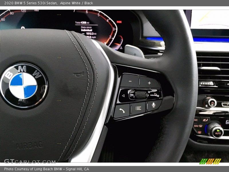 Alpine White / Black 2020 BMW 5 Series 530i Sedan
