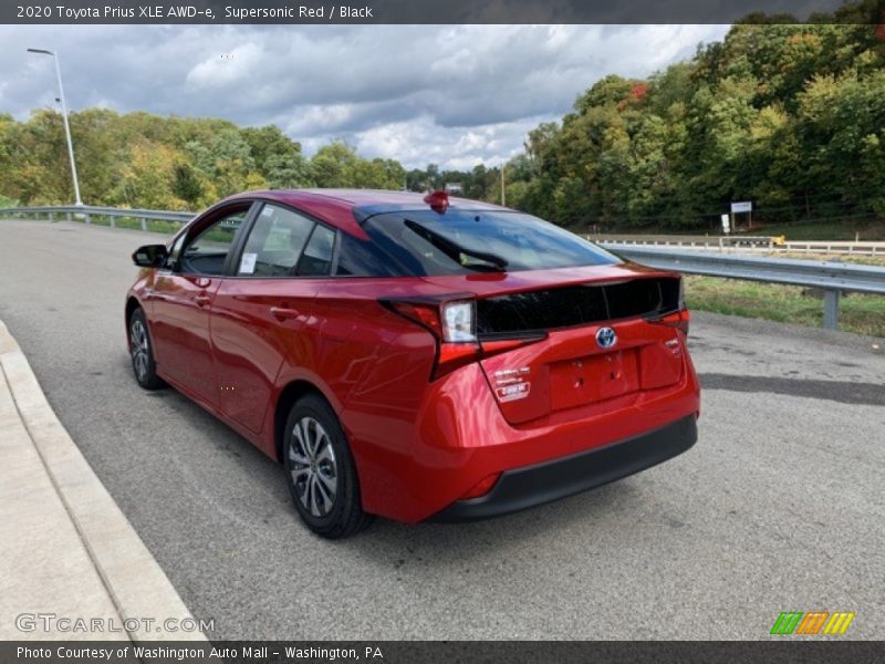 Supersonic Red / Black 2020 Toyota Prius XLE AWD-e