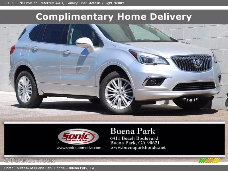 Galaxy Silver Metallic / Light Neutral 2017 Buick Envision Preferred AWD