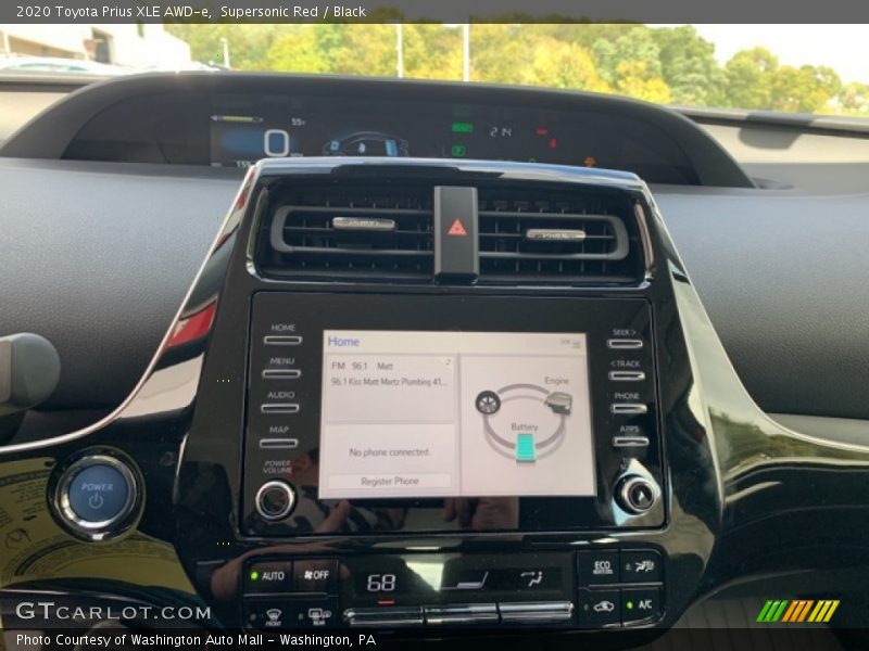 Supersonic Red / Black 2020 Toyota Prius XLE AWD-e
