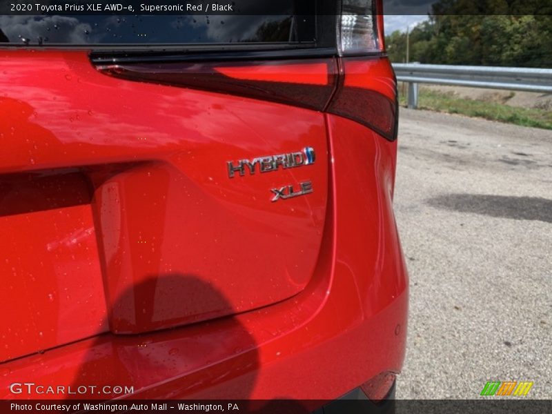 Supersonic Red / Black 2020 Toyota Prius XLE AWD-e