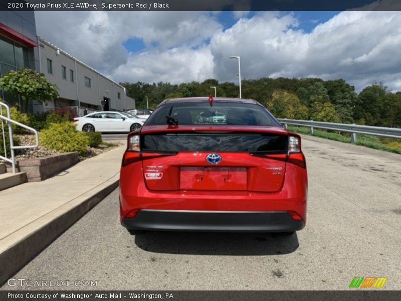 Supersonic Red / Black 2020 Toyota Prius XLE AWD-e