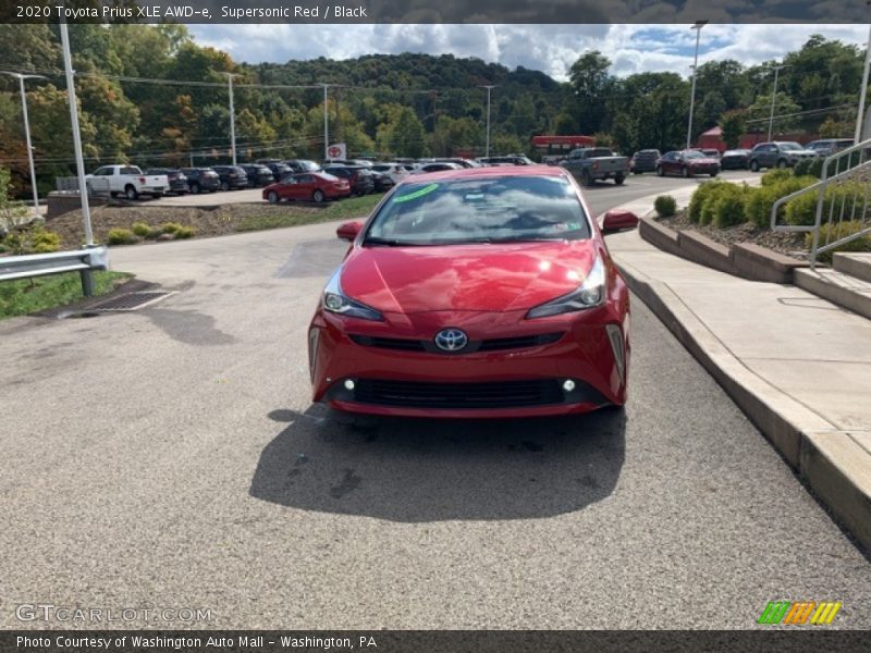 Supersonic Red / Black 2020 Toyota Prius XLE AWD-e