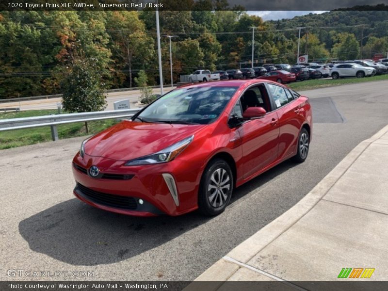 Supersonic Red / Black 2020 Toyota Prius XLE AWD-e