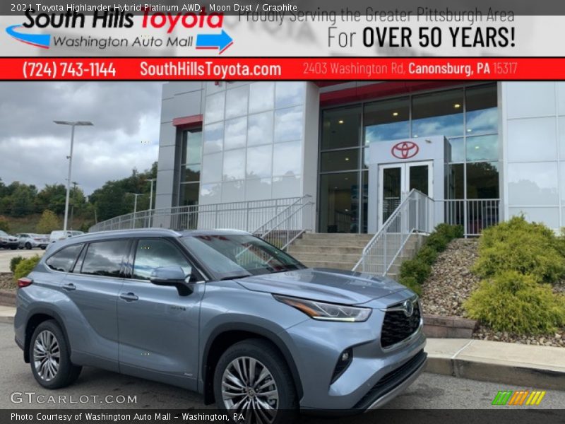 Moon Dust / Graphite 2021 Toyota Highlander Hybrid Platinum AWD