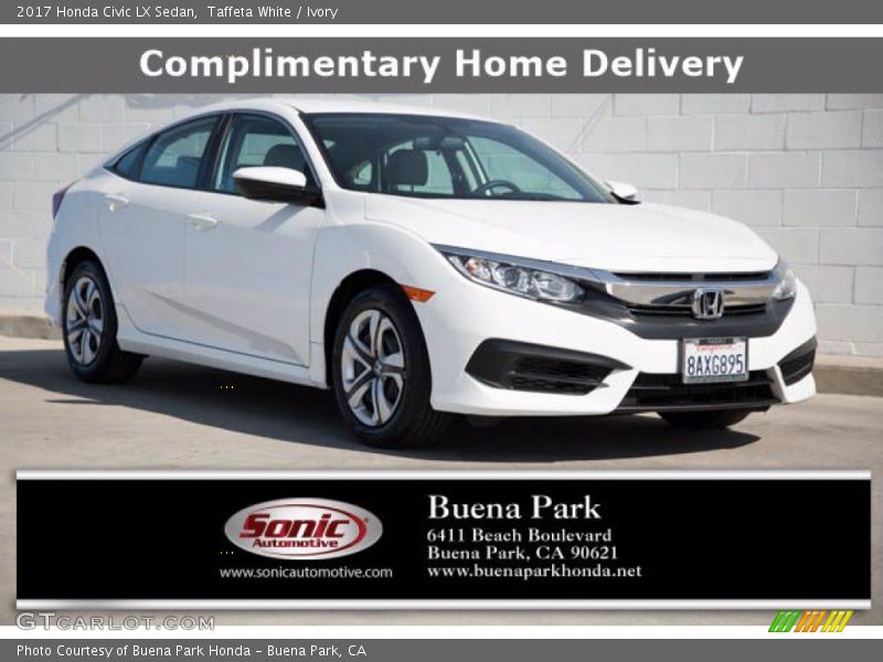 Taffeta White / Ivory 2017 Honda Civic LX Sedan