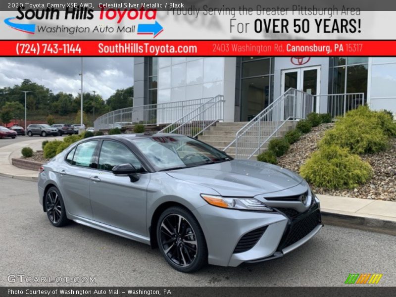 Celestial Silver Metallic / Black 2020 Toyota Camry XSE AWD