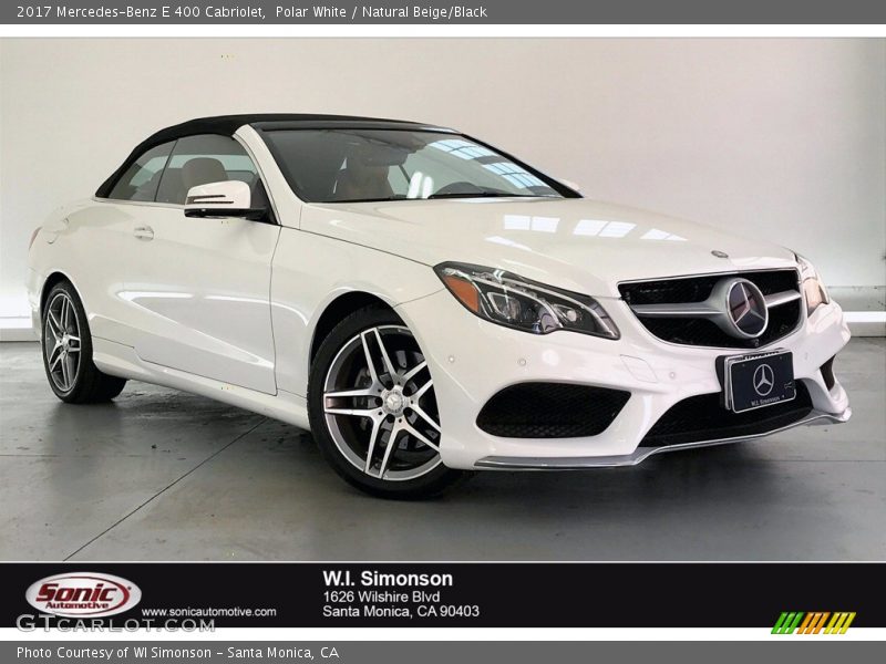 Polar White / Natural Beige/Black 2017 Mercedes-Benz E 400 Cabriolet