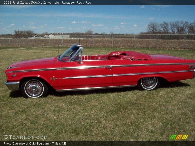 Ranagoon Red / Red 1963 Ford Galaxie 500/XL Convertible