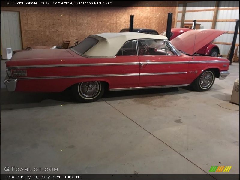 Ranagoon Red / Red 1963 Ford Galaxie 500/XL Convertible