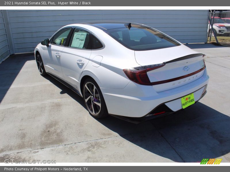 Hyper White / Black 2021 Hyundai Sonata SEL Plus