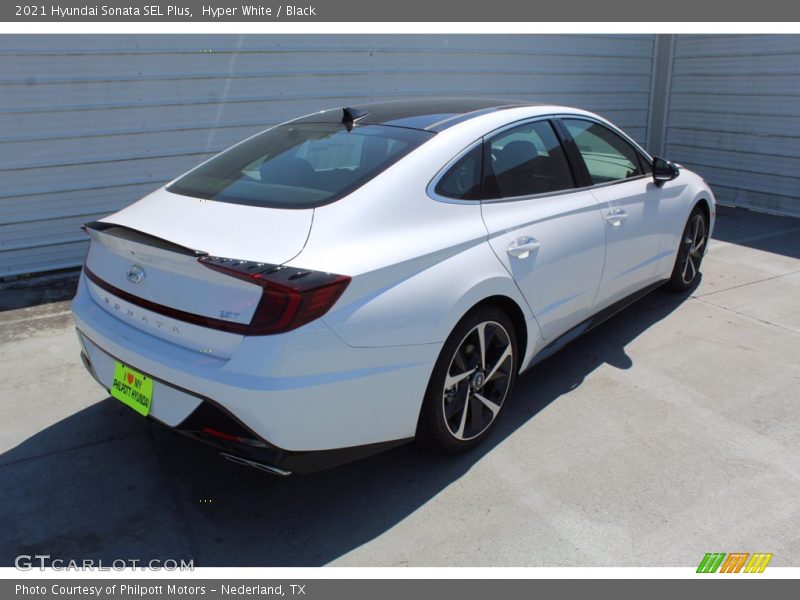 Hyper White / Black 2021 Hyundai Sonata SEL Plus