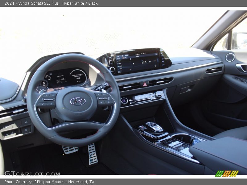 Hyper White / Black 2021 Hyundai Sonata SEL Plus