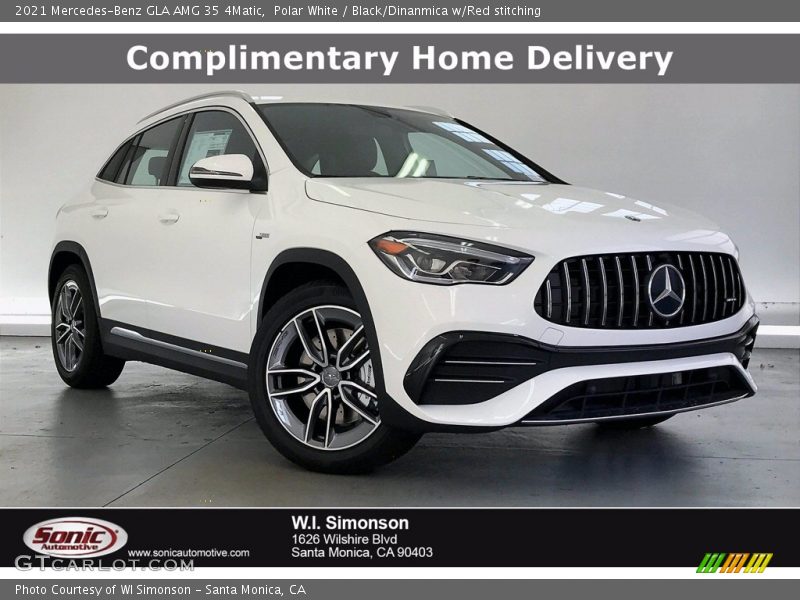 Polar White / Black/Dinanmica w/Red stitching 2021 Mercedes-Benz GLA AMG 35 4Matic