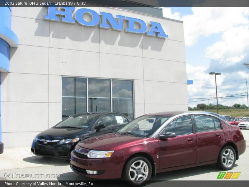 Cranberry / Gray 2003 Saturn ION 3 Sedan