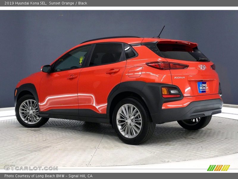Sunset Orange / Black 2019 Hyundai Kona SEL