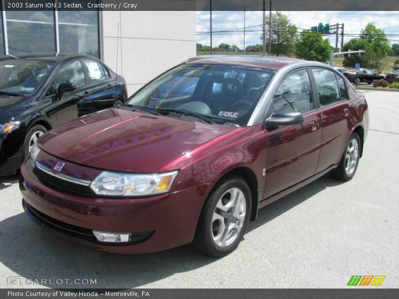 Cranberry / Gray 2003 Saturn ION 3 Sedan