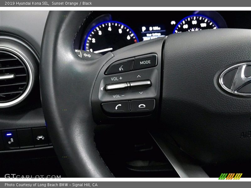 Sunset Orange / Black 2019 Hyundai Kona SEL