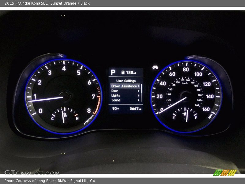 Sunset Orange / Black 2019 Hyundai Kona SEL