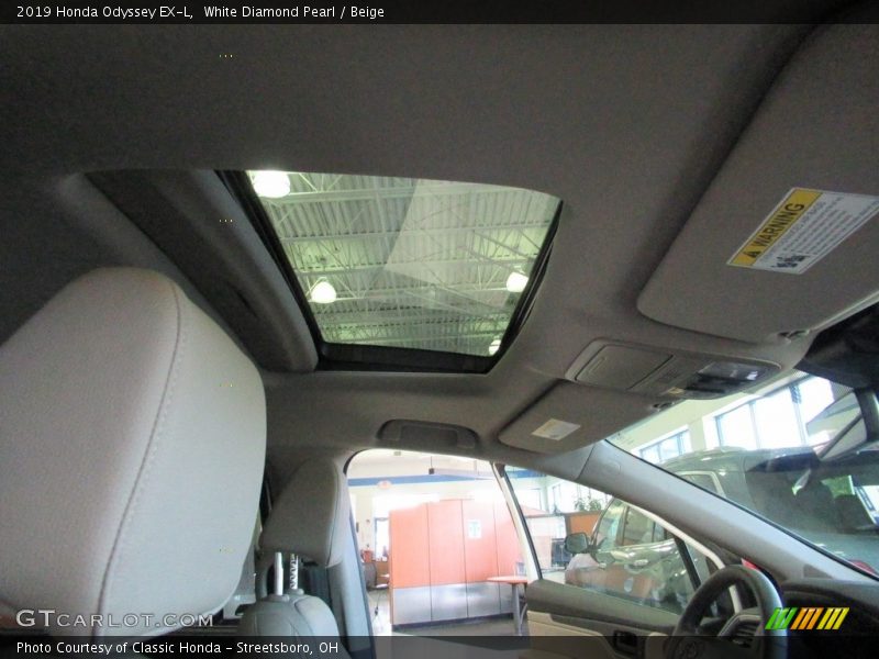 White Diamond Pearl / Beige 2019 Honda Odyssey EX-L