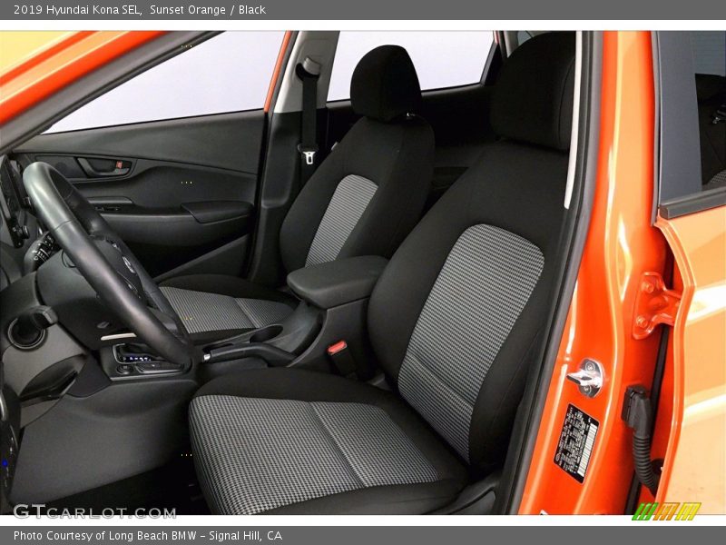 Sunset Orange / Black 2019 Hyundai Kona SEL