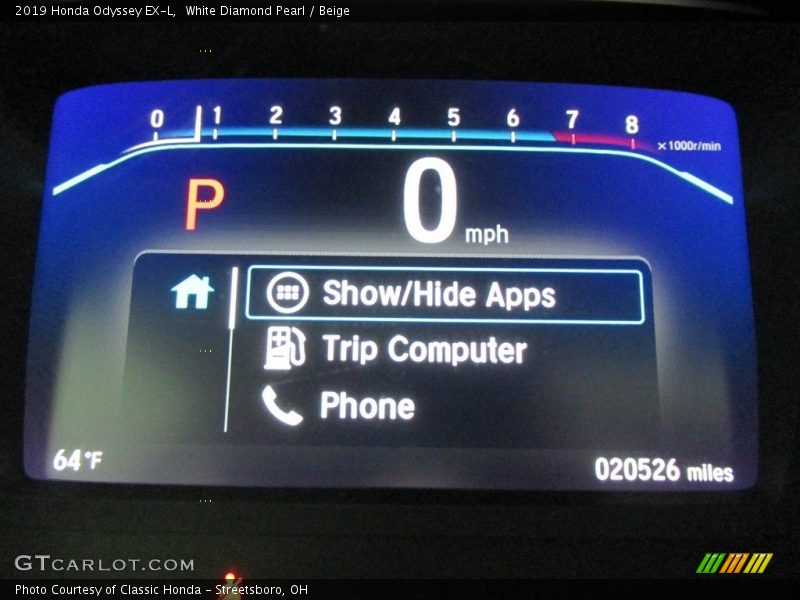 White Diamond Pearl / Beige 2019 Honda Odyssey EX-L