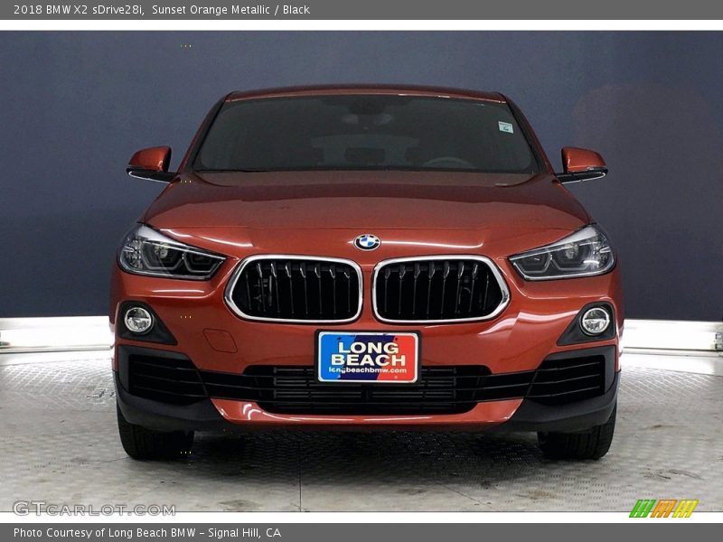 Sunset Orange Metallic / Black 2018 BMW X2 sDrive28i