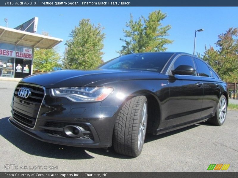Phantom Black Pearl / Black 2015 Audi A6 3.0T Prestige quattro Sedan