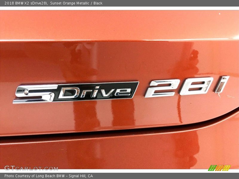 Sunset Orange Metallic / Black 2018 BMW X2 sDrive28i