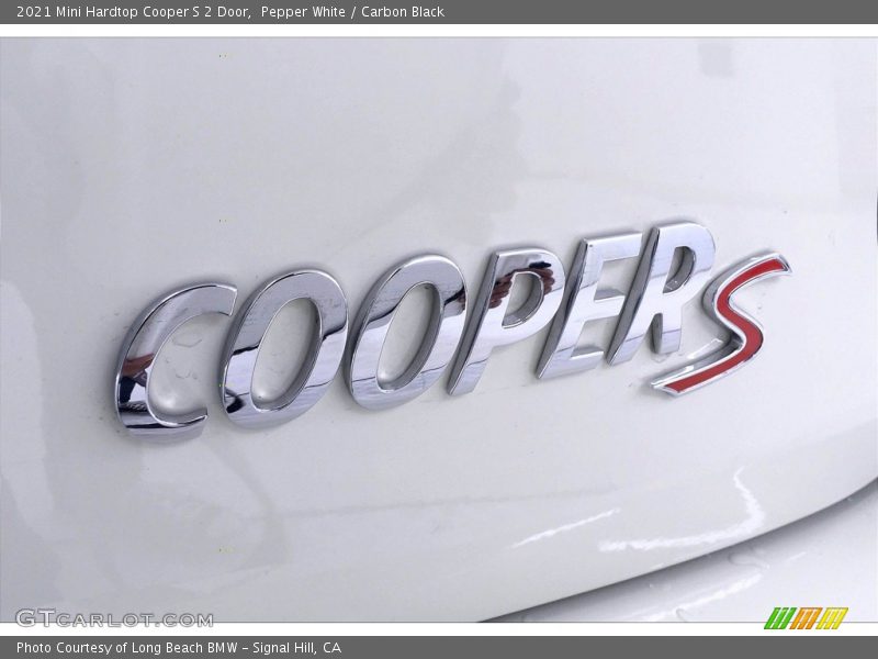 Pepper White / Carbon Black 2021 Mini Hardtop Cooper S 2 Door