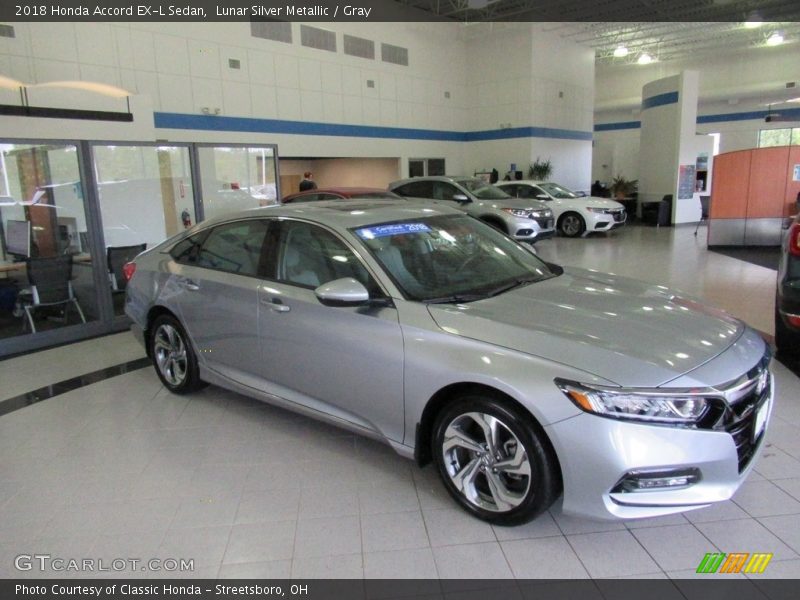 Lunar Silver Metallic / Gray 2018 Honda Accord EX-L Sedan