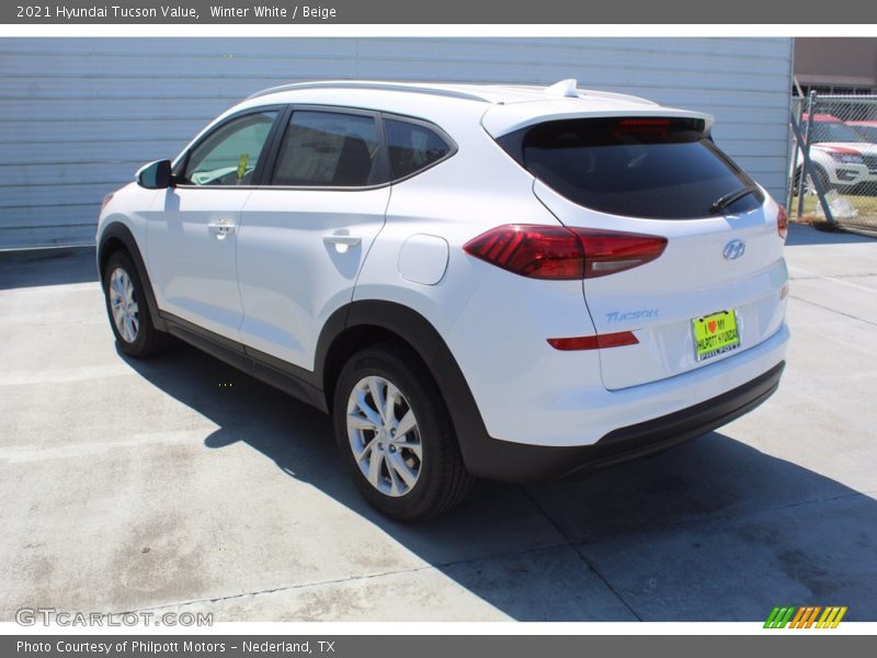 Winter White / Beige 2021 Hyundai Tucson Value