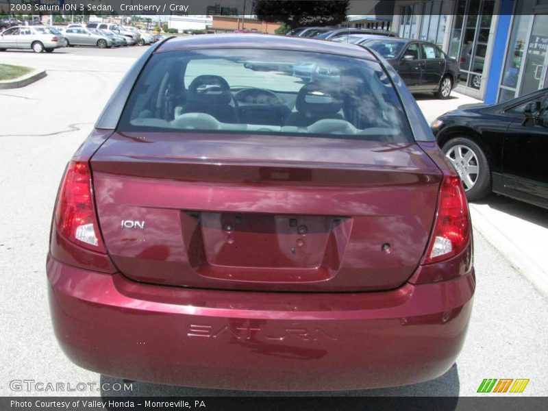 Cranberry / Gray 2003 Saturn ION 3 Sedan