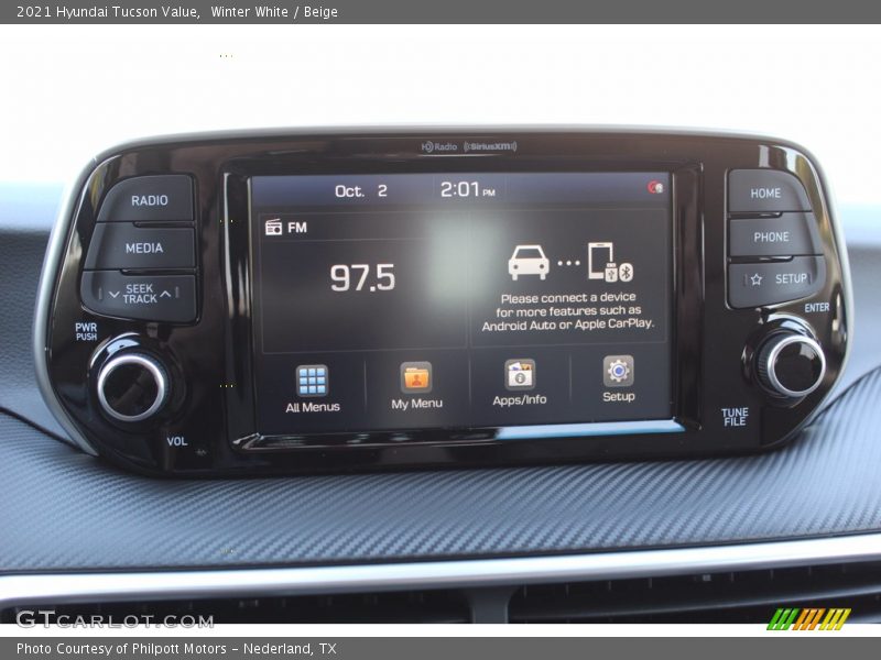 Winter White / Beige 2021 Hyundai Tucson Value