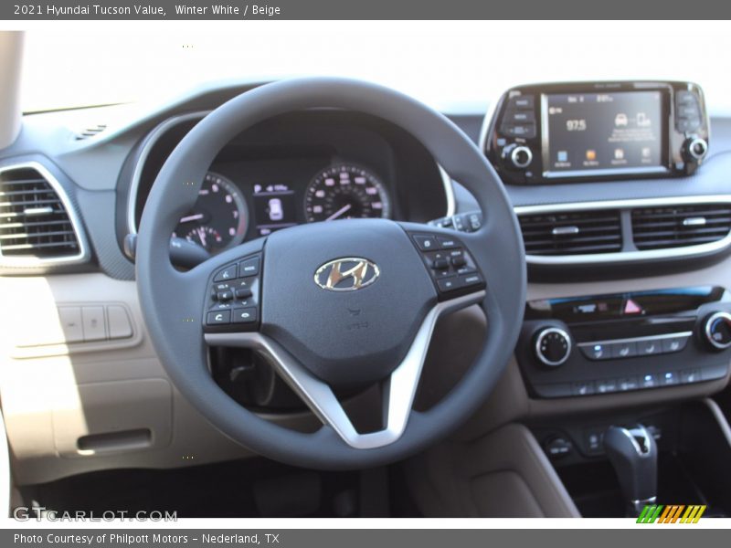 Winter White / Beige 2021 Hyundai Tucson Value