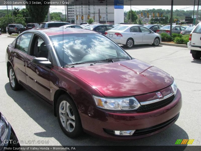 Cranberry / Gray 2003 Saturn ION 3 Sedan