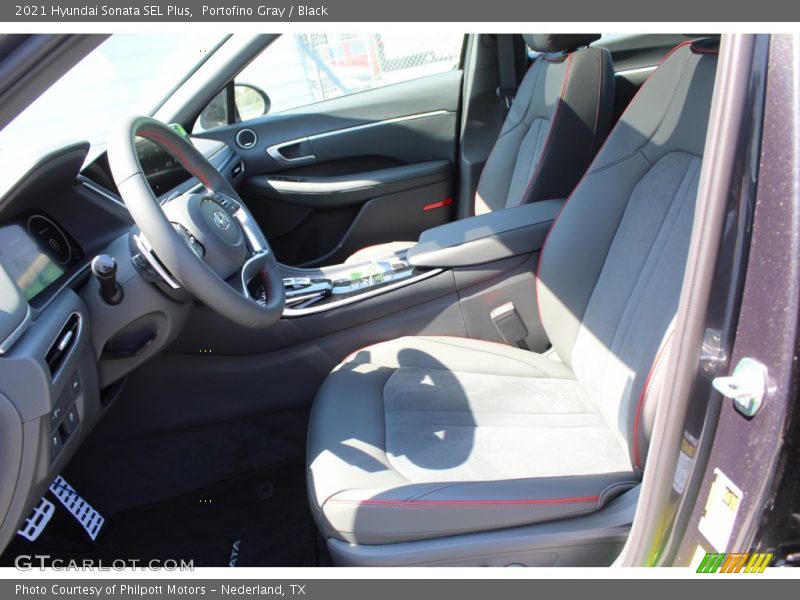 Portofino Gray / Black 2021 Hyundai Sonata SEL Plus