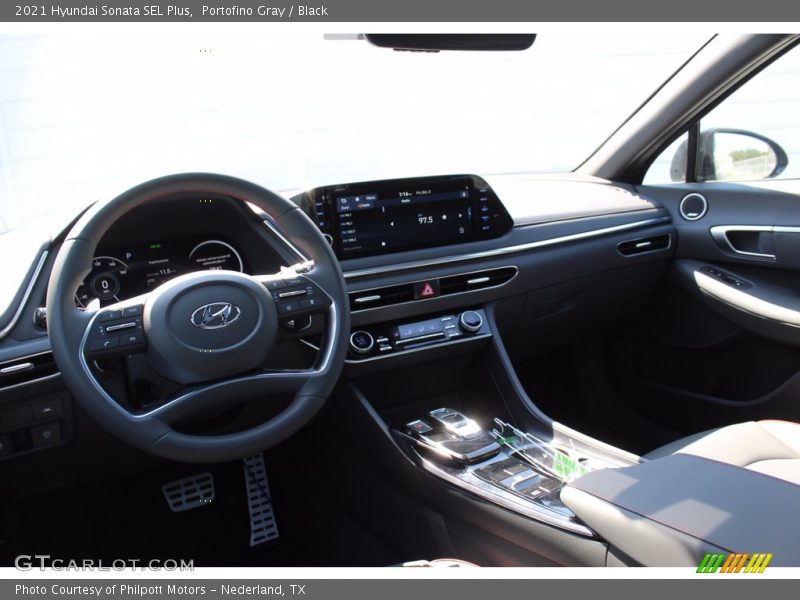 Portofino Gray / Black 2021 Hyundai Sonata SEL Plus