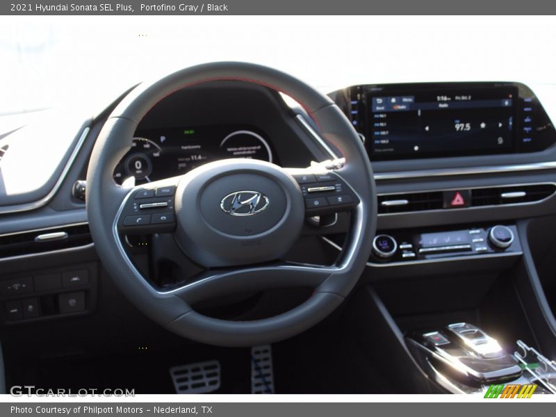 Portofino Gray / Black 2021 Hyundai Sonata SEL Plus