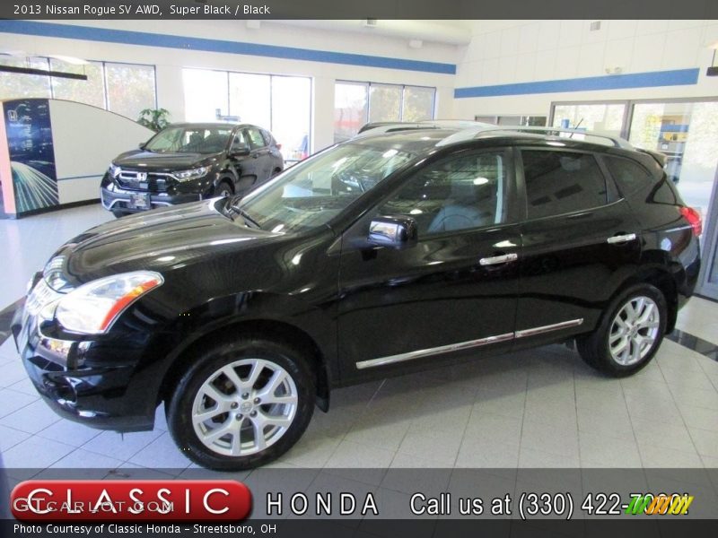 Super Black / Black 2013 Nissan Rogue SV AWD