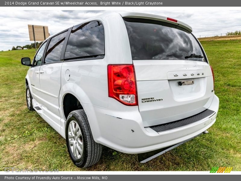 Bright White / Black/Light Graystone 2014 Dodge Grand Caravan SE w/Wheelchair Access