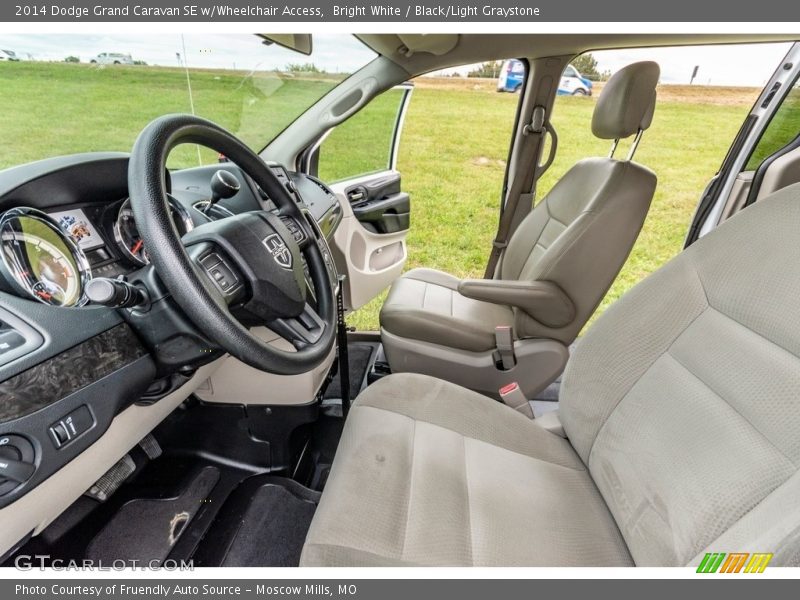 Bright White / Black/Light Graystone 2014 Dodge Grand Caravan SE w/Wheelchair Access