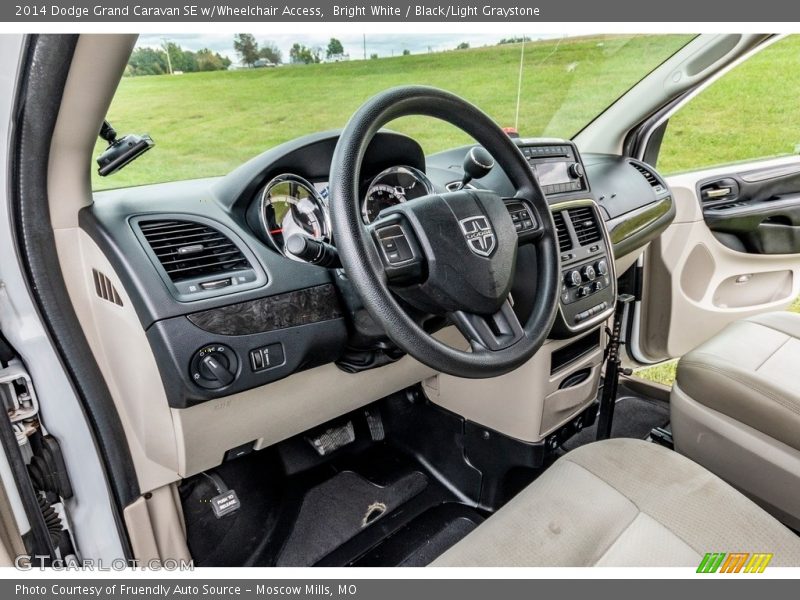 Bright White / Black/Light Graystone 2014 Dodge Grand Caravan SE w/Wheelchair Access