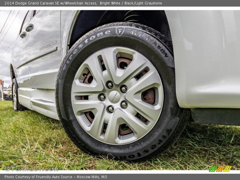 Bright White / Black/Light Graystone 2014 Dodge Grand Caravan SE w/Wheelchair Access
