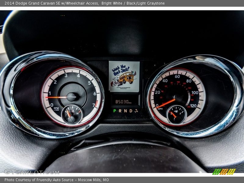 Bright White / Black/Light Graystone 2014 Dodge Grand Caravan SE w/Wheelchair Access