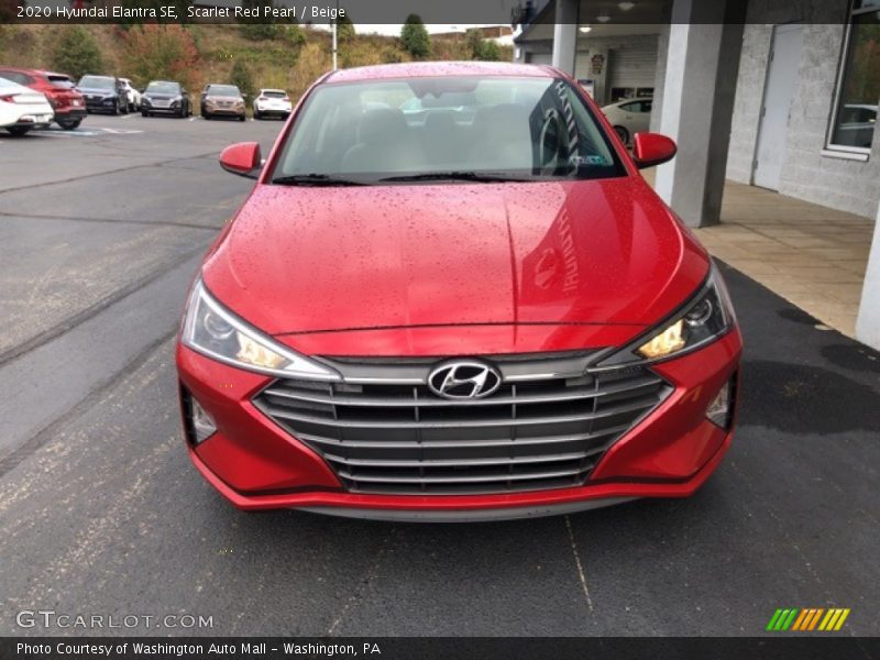 Scarlet Red Pearl / Beige 2020 Hyundai Elantra SE