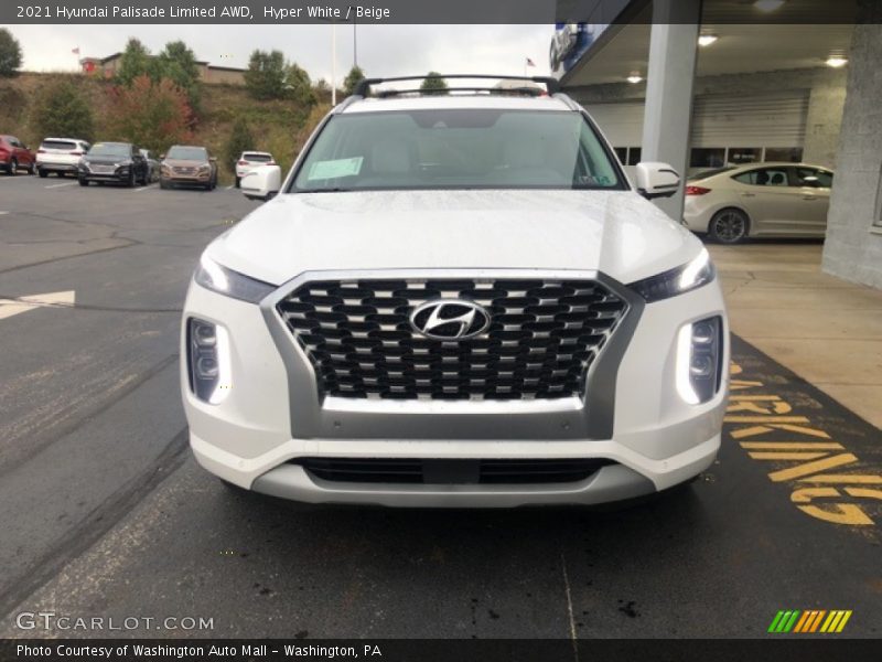 Hyper White / Beige 2021 Hyundai Palisade Limited AWD