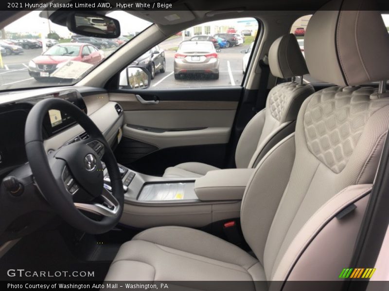Front Seat of 2021 Palisade Limited AWD
