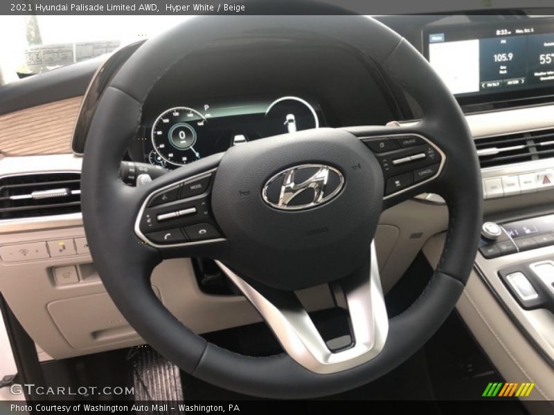 Hyper White / Beige 2021 Hyundai Palisade Limited AWD