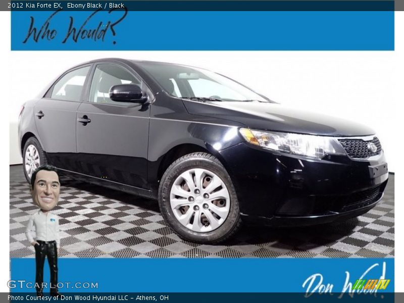 Ebony Black / Black 2012 Kia Forte EX